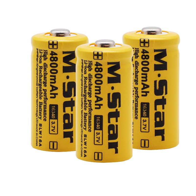 4800 mah 3,7 V Li-Ion 16340 Batterien CR123A Batterie Für LED Taschenlampe Reise Zauberstab Ladegerät Für 16340 CR123A Batterie