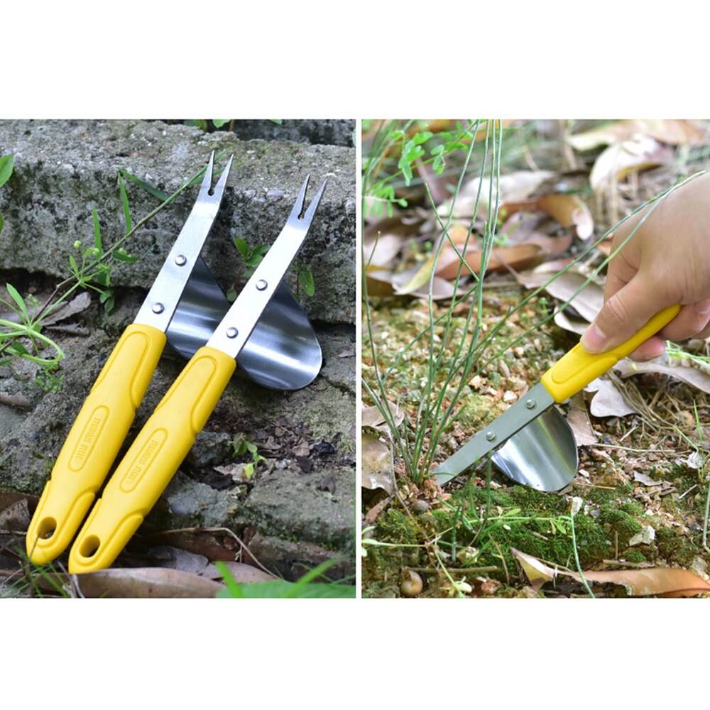 Hand Weeder Tool Gardening Weeder Digger With Handle Stainless Steel Garden Lawn Transplant Planting Tools Manual Scarifier