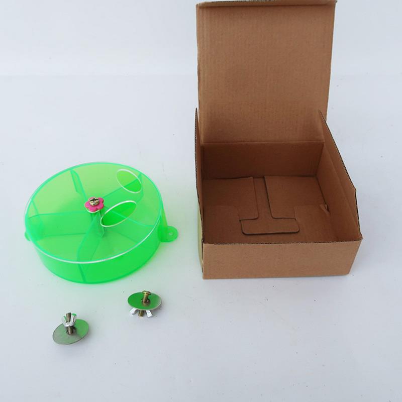 1pc Parrot Foraging Wheel Bird Feeder Acrylic Rotating Bird Rotate Wheel Parrot Food Wheel Pet Feeding Supplies
