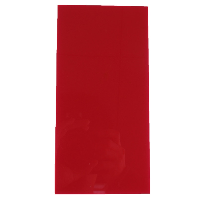 1pc gennemsigtige akryl plexiglasfarvede ark / plexiglasplade / akrylplade sort / hvid / rød / grøn / orange: Rød