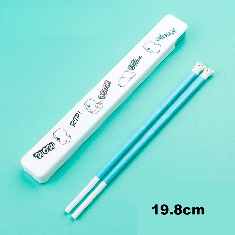 WHYY-Juego de palillos chinos con caja para niños y estudiantes, utensilios de cocina japoneses, portátiles, Sushi: 5
