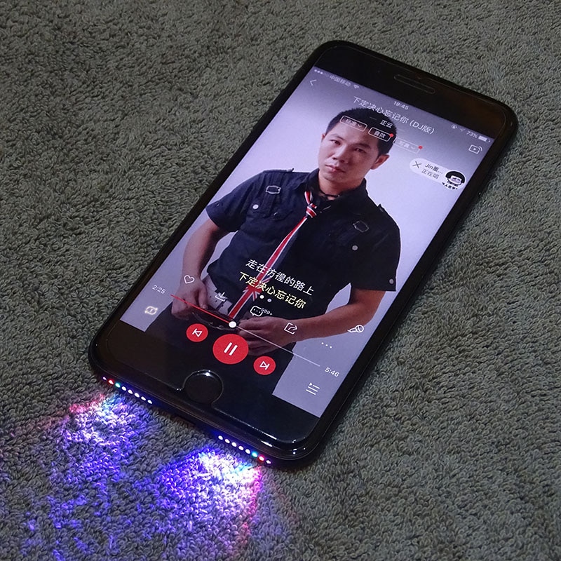 Speaker Led Light Glow Night Cool Flash Licht Sensor Kabel Voor Iphone 6 6Plus 6S 6S Plus 7 7 Plus Led Light Telefoon Accessoires