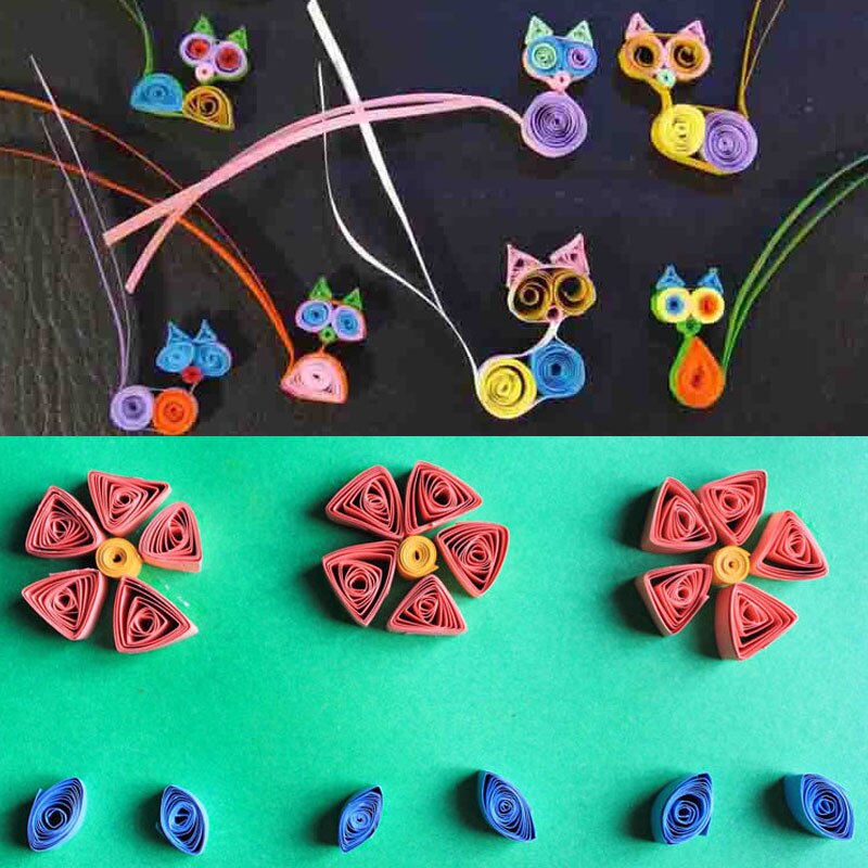 Puzzel Speelgoed Papier Vouwen Crafting Papier Quilling Kinderen Diy Papier Quilling Gereedschap Papier Ambachtelijke Gereedschap Decor Handgemaakte