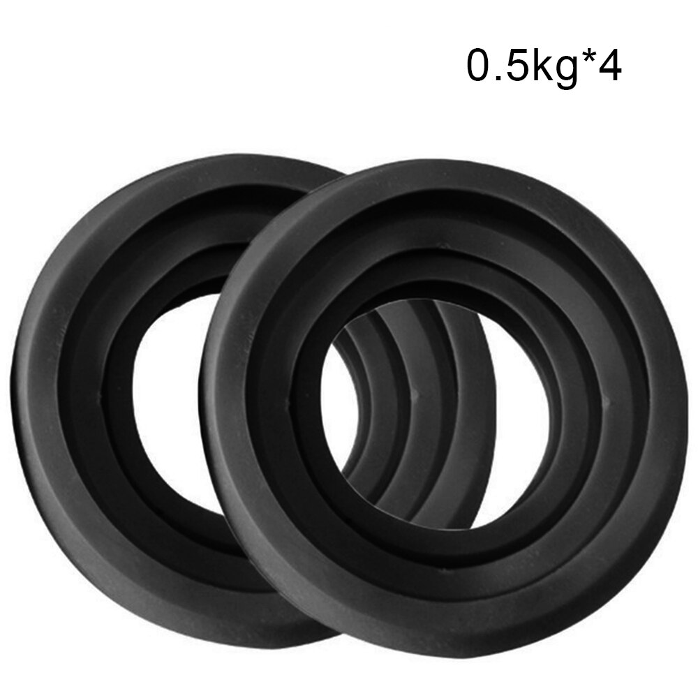 DMAR-ensembles de couvercles en caoutchouc pour haltères, couvercle de protection pour tranches d'haltère, silencieux et antidérapant, équipement d'entraînement physique, accessoires: Black 2kg