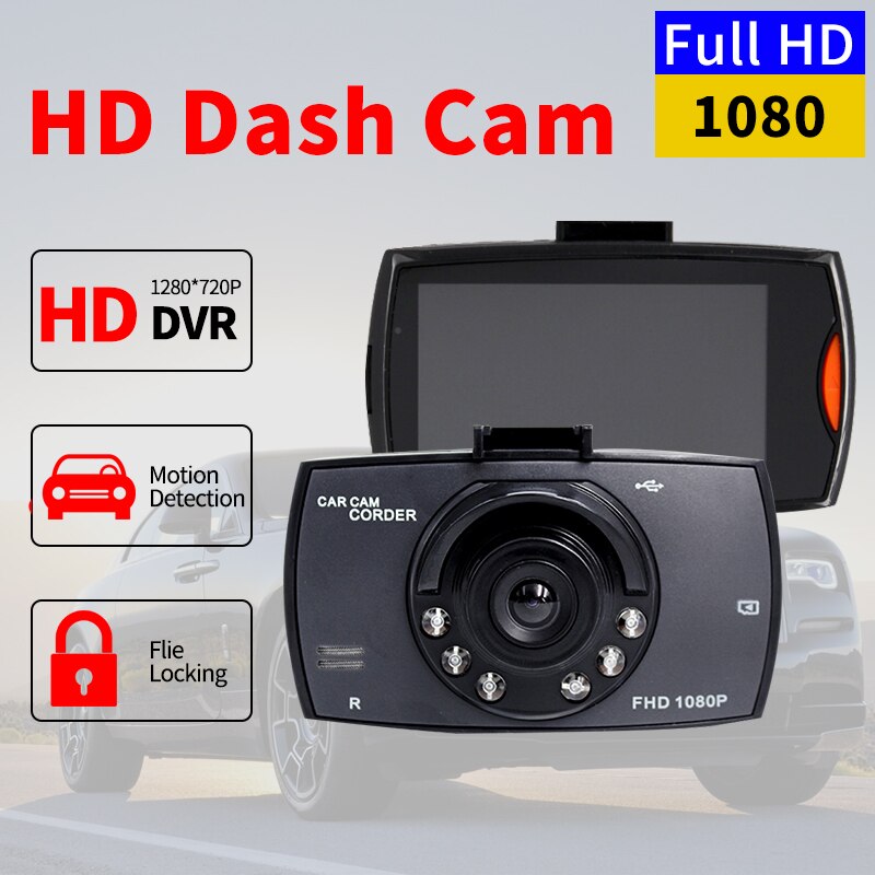 G30 Driving Recorder Car DVR Dash Camera Full HD 1080P 2.4" Cycle Recording Night Vision Wide Angle Dashcam Video Registrar