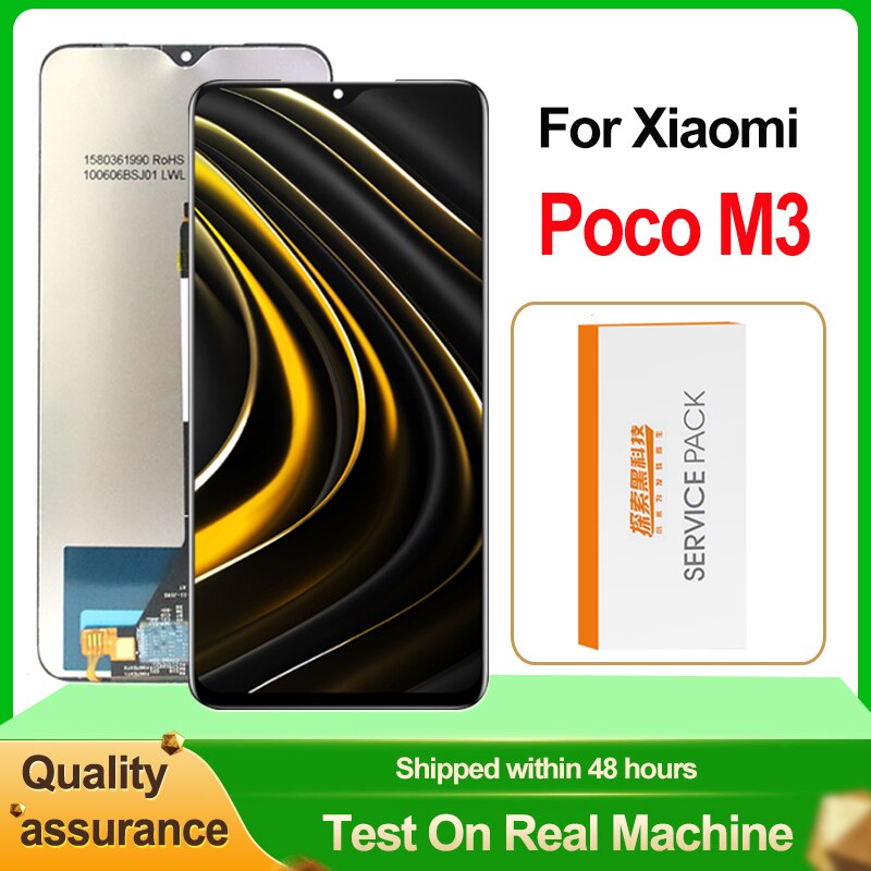 100% Getest Voor 6.53 &quot;Xiaomi Poco M3 Lcd Touch Screen Digitizer Vergadering Voor Xiaomi Pocophone M3 M2010J19CG Vervanging