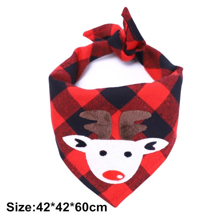 Christmas Pet Dog Triangle Bandanas Xmas Large Dog Scarf Collar Neckerchief Puppy Dogs Pet Bow Ties Slobber Towel Clothes: B 03