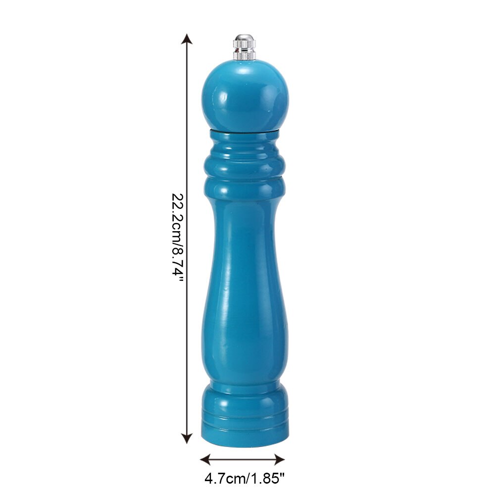 1 stk fargerik krydderpotte tre pepper kvern salt og pepper shaker kjøkken matlaging krydder salt sukker mølle krydderverktøy: cyan 8.74 tommer