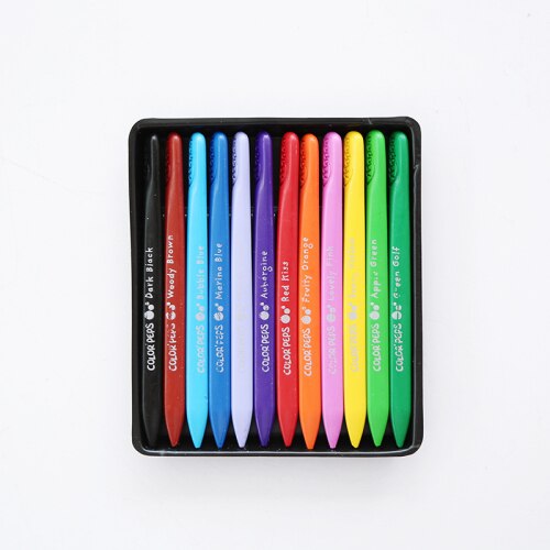 12/24/36 color crayon set / children's drawing graffiti brush crayon / student art supplies / painting supplies: 12 colors
