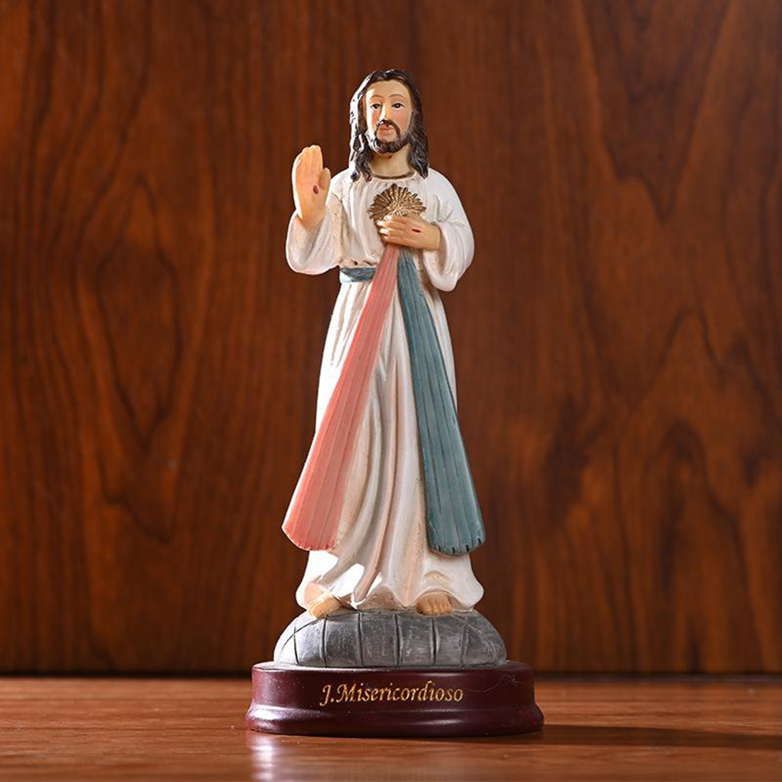 Hars Jesus Christus Standbeeld Katholieke Saint Beeldje Tafelblad Sculptuur Woondecoratie