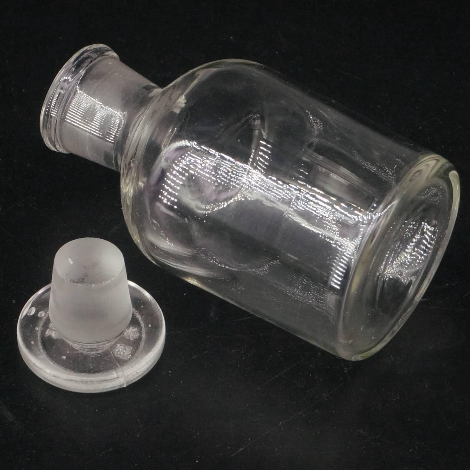 125ml Clear Glass Narrow Mouth Bottle With Stooper Lab Chemistry Glassware Teaching