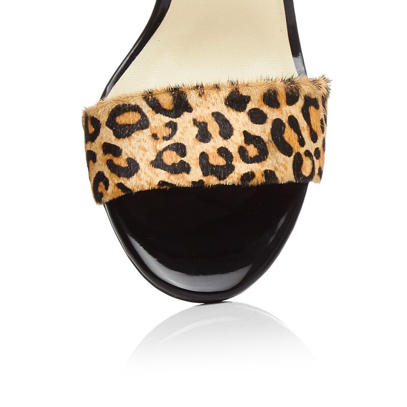 MORAZORA suède sandalen vrouwen paard haar unieke hoge hak sandalen Luipaard zomer partij bruiloft schoenen vrouw