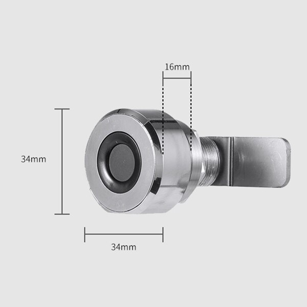 T22 Smart Fingerprint Drawer Lock Metal Furniture File Cabinet Shoe Cabinet Letter Box Safe Lock Fingerprint Drawer Lock