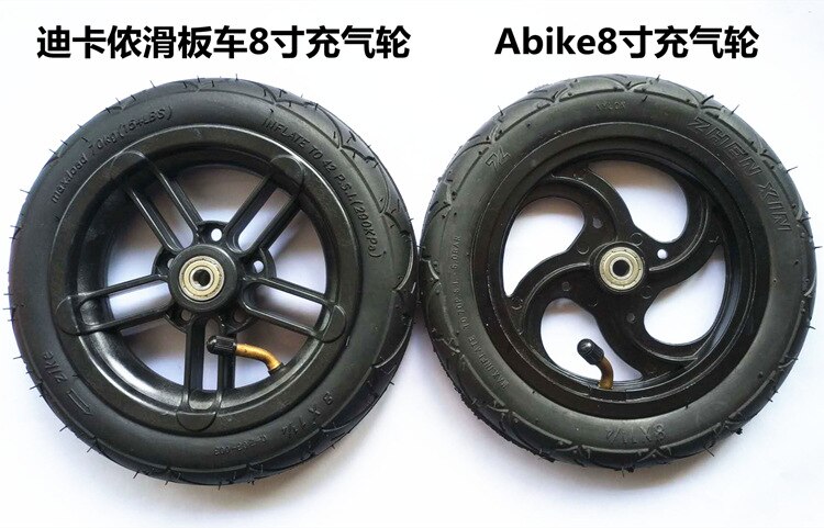 Decathlon  t5 t 7 t 9 abike scooter pneumatisk hjul baghjul 8 x1/4 8 x1.25 pneumatiske hjul
