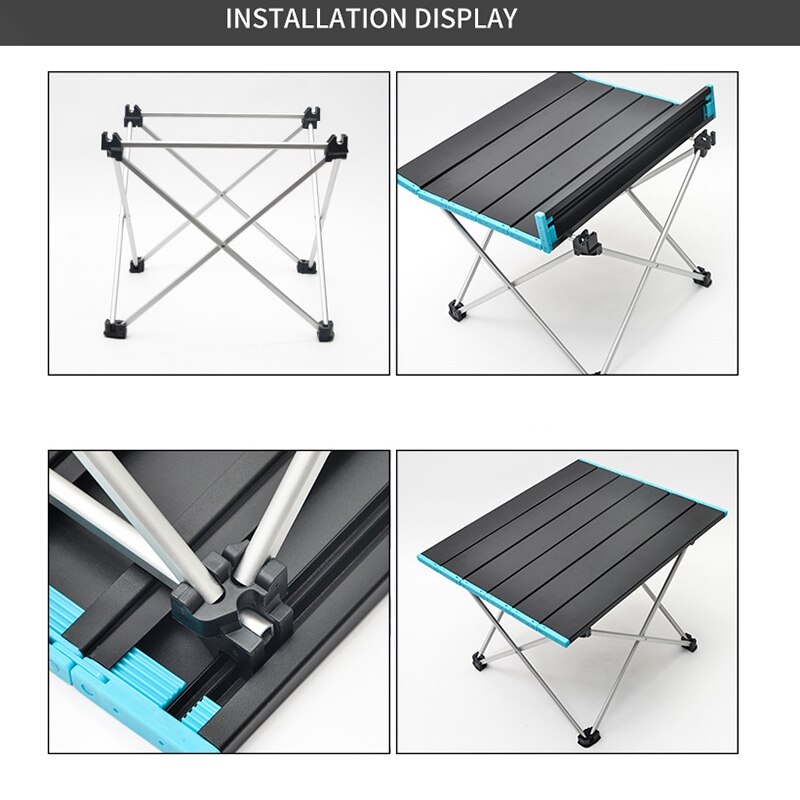 Foldable Portable Aluminum Ultralight Table with Carry Bag for Outdoor Camping,Travel,Hiking and Picnic