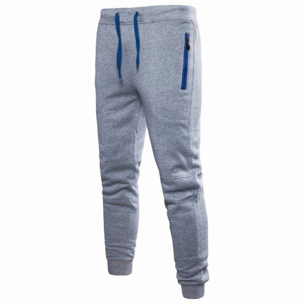 Mannen Sport Broek Broek Trainingspak Fitness Workout Joggers Gym Joggingbroek: Light Grey / M