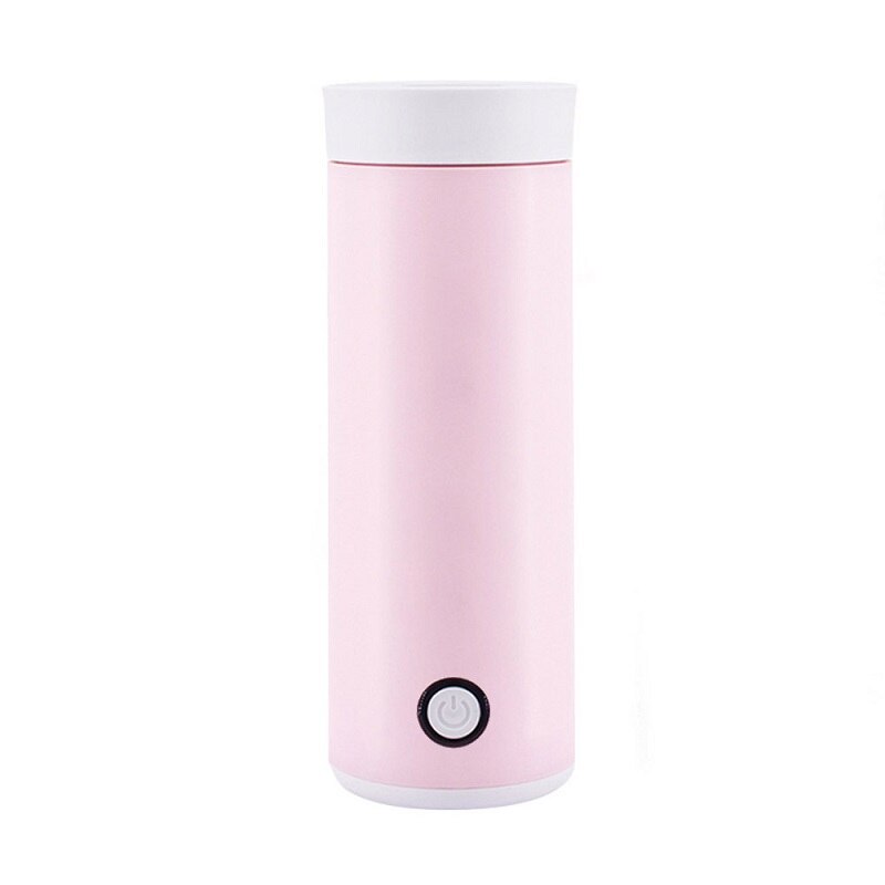 Bouilloire électrique multifonction Portable Mini petite capacité fendue Type bouilloire d'eau théière en acier inoxydable 400ml: pink(Button models) / LE R-U