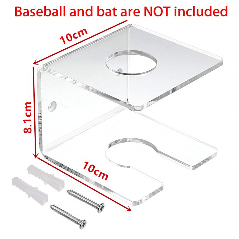 1 st tydliga akrylväggfästen och displayställ för basebollträskärm