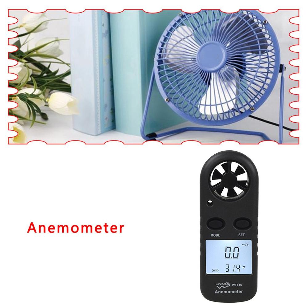 Digital Handheld Anemometer Impeller Of Anemometer Waterproof Shockproof Wind Speed Wind Temperature Humidity