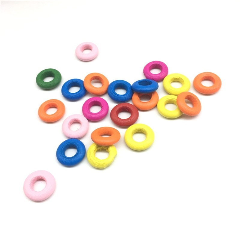 Houten Dreadlock Kraal 20 stks Mix Kleur Dreadlock Manchetten Kralen-Dread Haar Kralen 7mm Gat Houten Haar dreadlocks kralen Kleurrijke