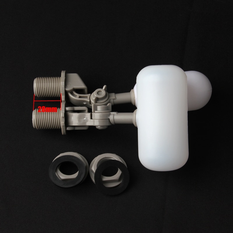 Vanne à bille flottante ABS 1/2 ", niveau réglable et réglable, Aquarium, contrôle de la reconstitution de l'eau de piscine, 2 pièces