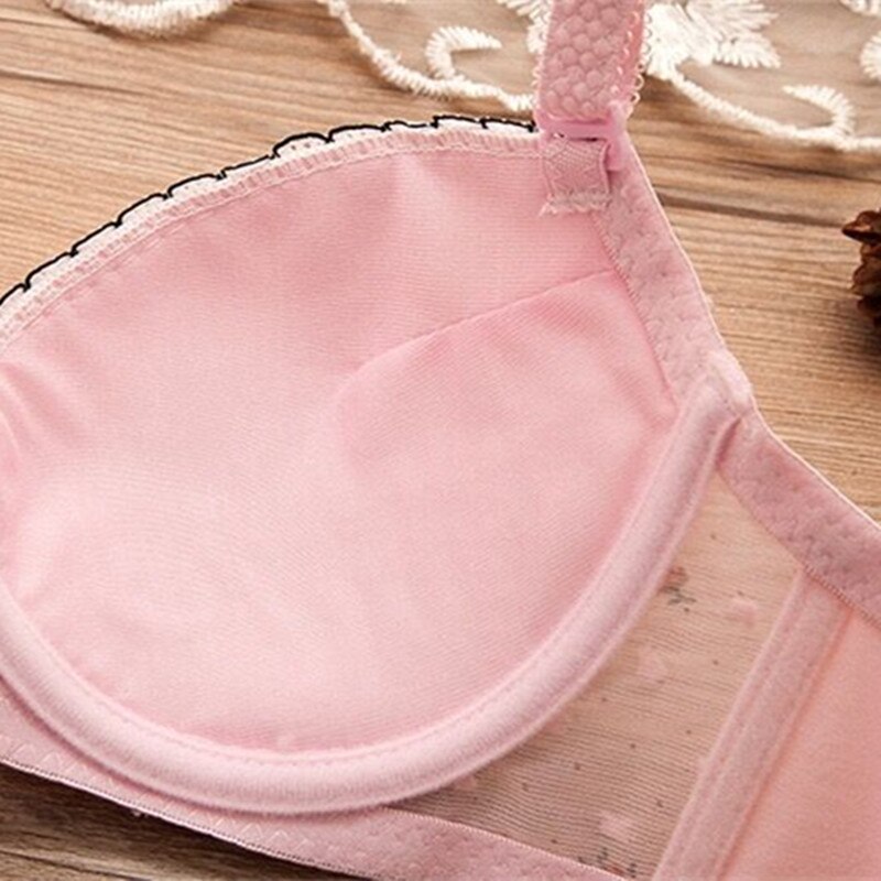 Puberty-Conjunto de ropa interior de algodón con lunares para niñas, sujetador de pecho pequeño, ropa interior para adolescentes
