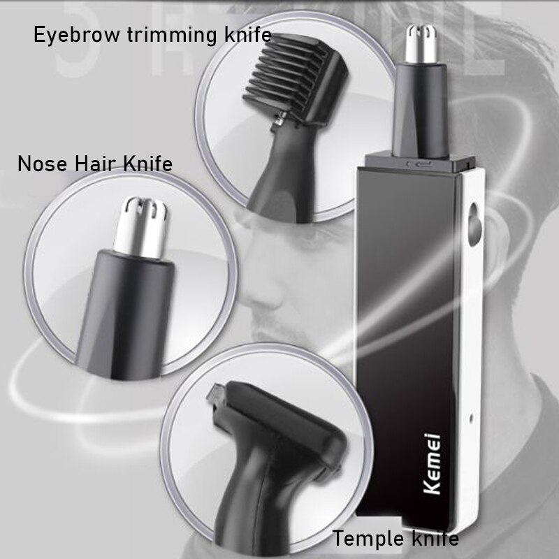 3 i 1 genopladelig næse trimmer skæg trimer til mænd øjenbryn næse hår trimmer næse og ører barbermaskine hårfjerning barbermaskine skæring
