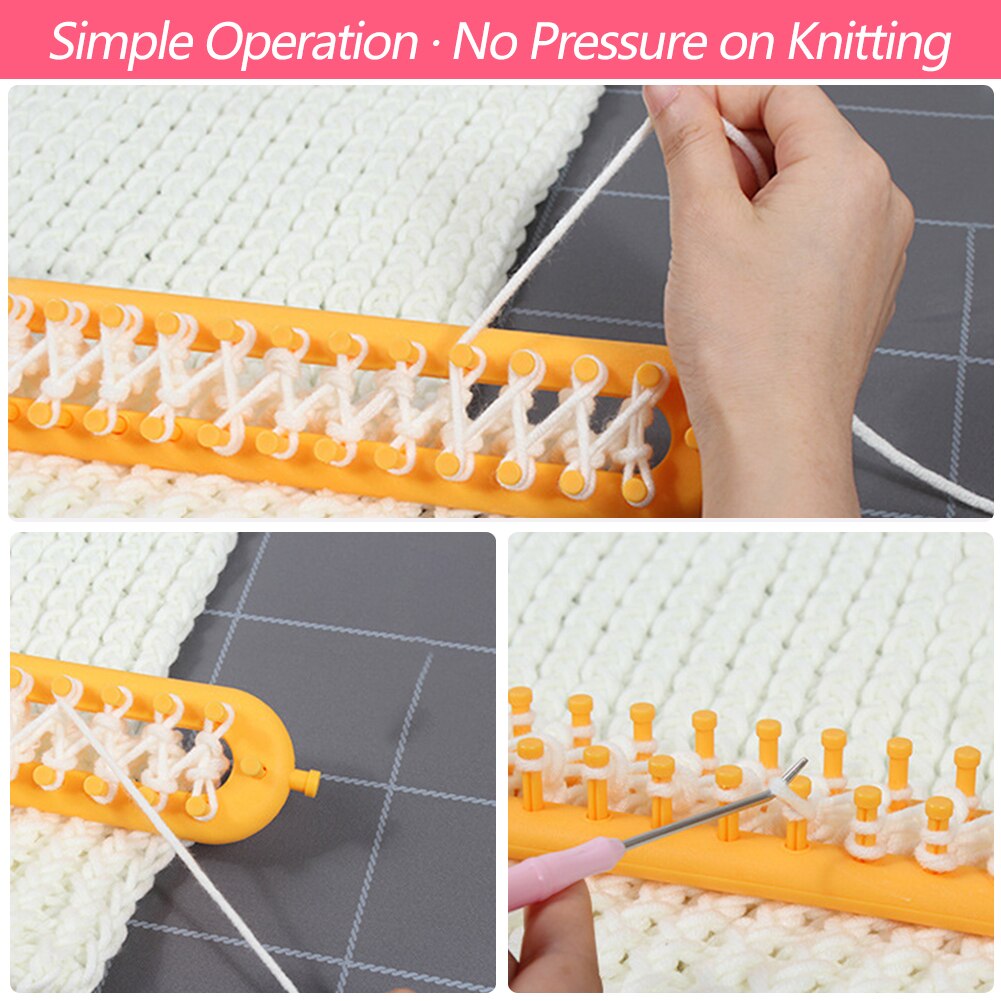 1Pc Weaving Loom Knitting Kit DIY Machine Sewing Tools Pompom Sock Hat Scarf Scarves Maker Handmade Craft Weaving Braiding Tool