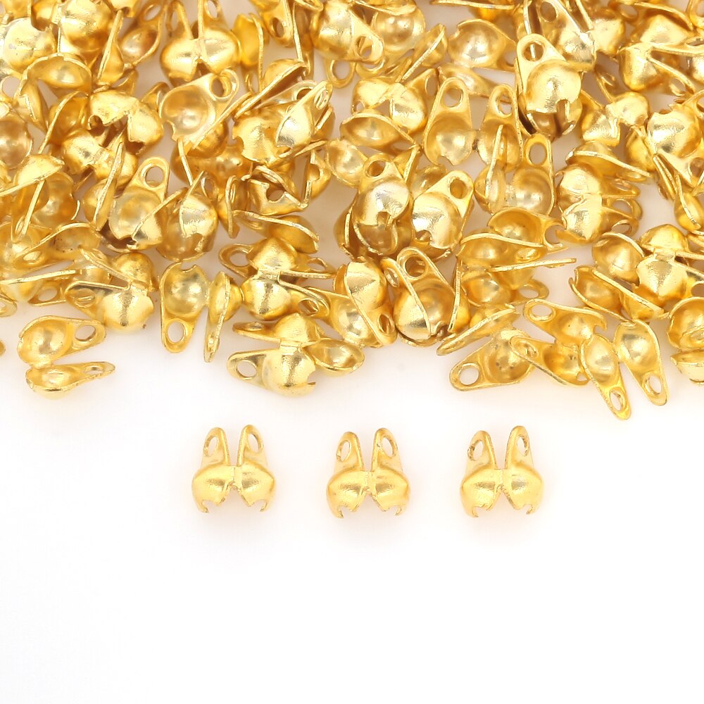 200 stücke Stecker Verschluss passend zu 2mm Ball Kette Kalotte Ende Crimps Perlen Anschluss Komponenten Für DIY Schmuck Machen Supplie