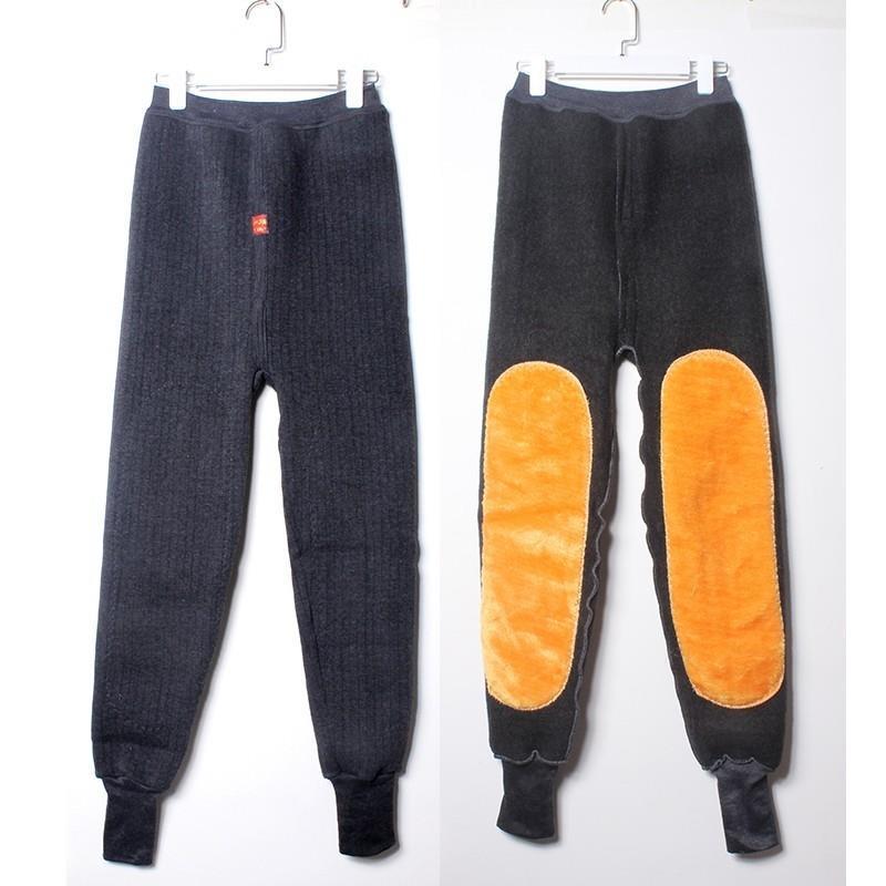 Inverno quente térmica underwear bottoms leggings calças térmicas masculinas de lã de algodão grosso calças íntimas masculinas quentes na altura do joelho: XL 75-85kg / Cinza escuro