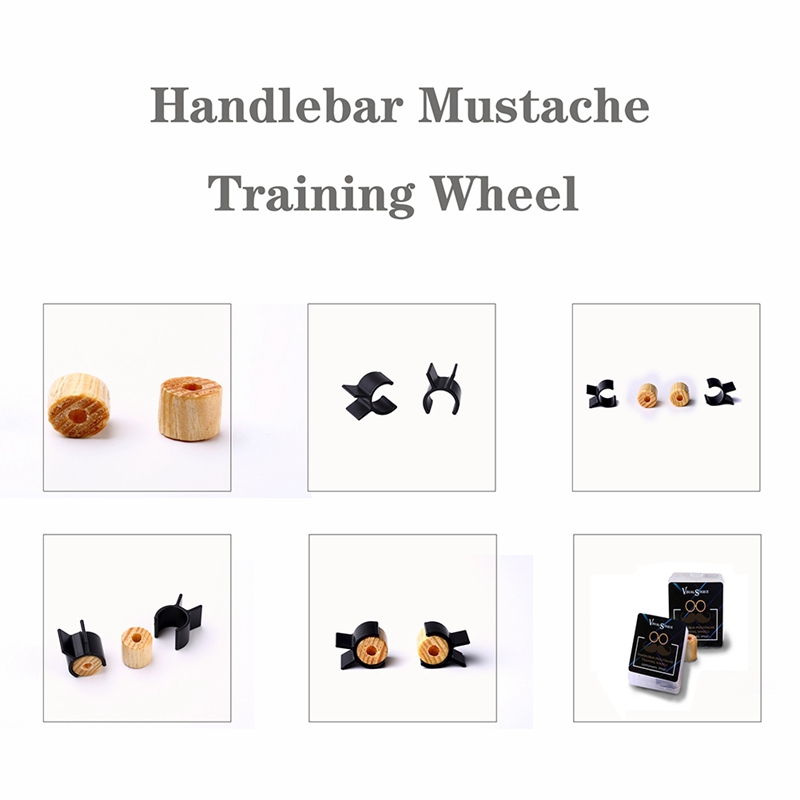 Mannen Salon Snor Styling Sjabloon voor Baard Vormgeven Styling Tool Goede Hout Silicagel Snor Training Wielen