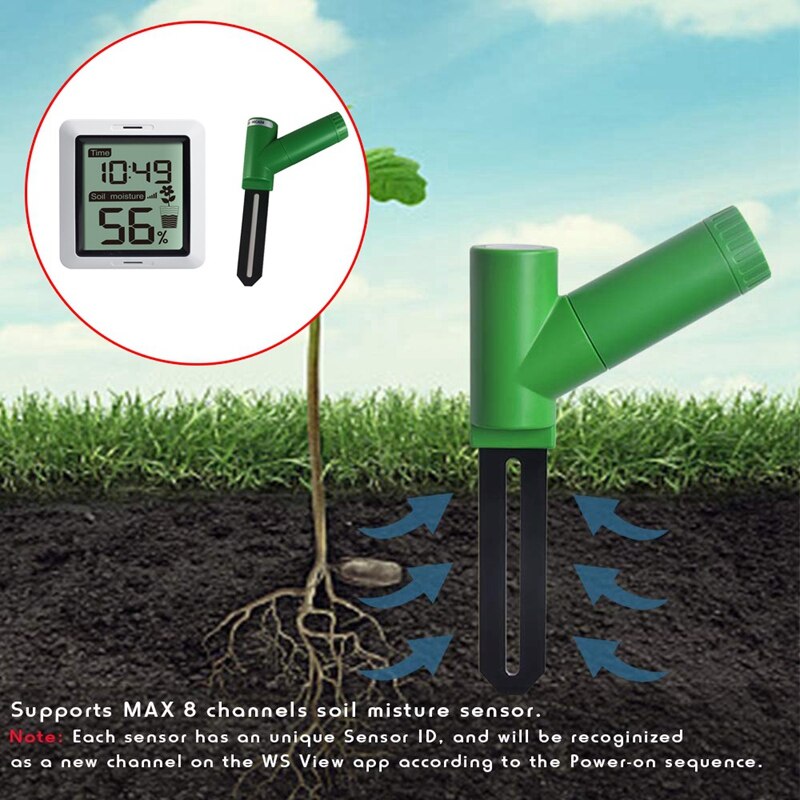 WH0291 Soil Moisture Tester Plant Soil Moisture Sensor Meter with Digital LCD Display for Garden Lawn Potted Plant Care Indoor