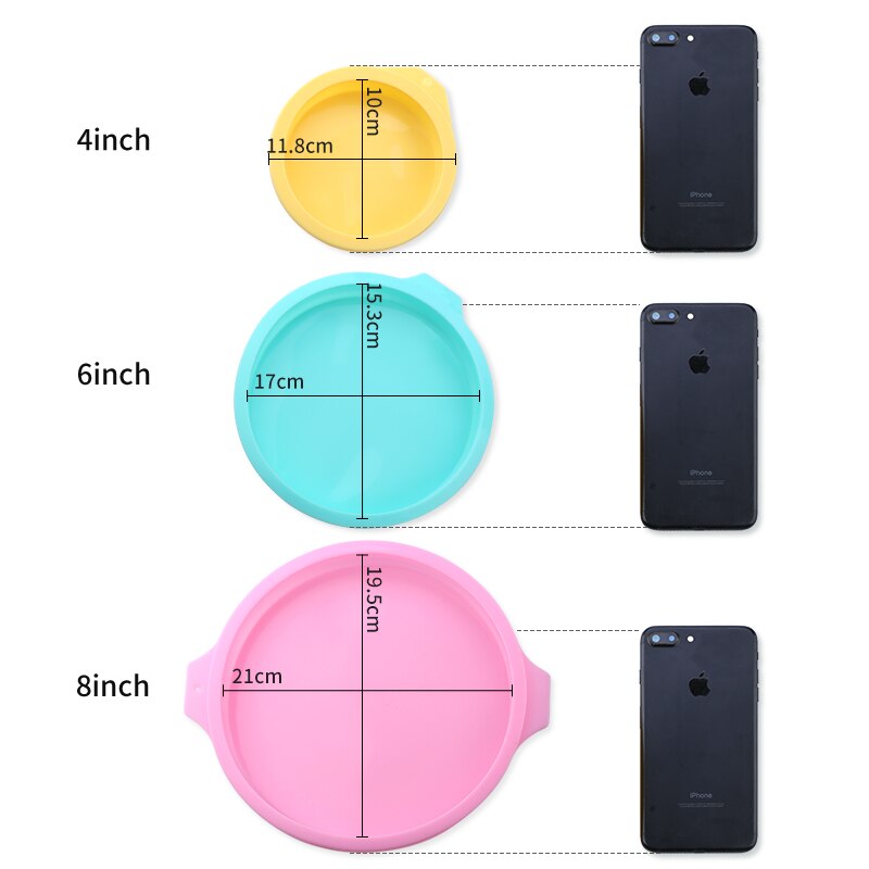 4/6/8Inch Siliconen Bakvorm Gelaagde Cakevorm Food Grade Siliconen Muffinvorm Cake Mousse Gereedschap keuken Cookie Bakvorm