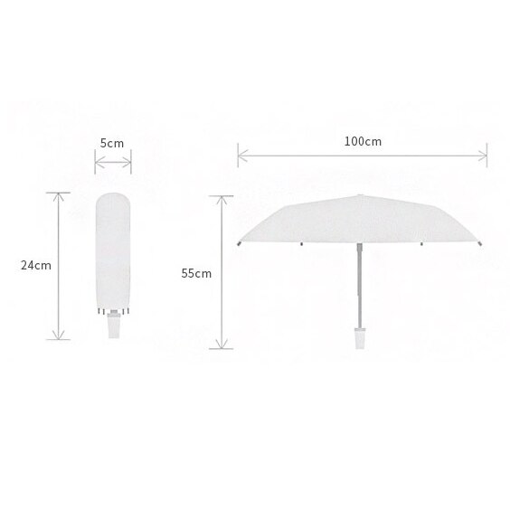 Colors Three Fold Umbrella Girls Transparent Clear Cherry Blossom Mushroom Sakura Folding Rain Umbrella