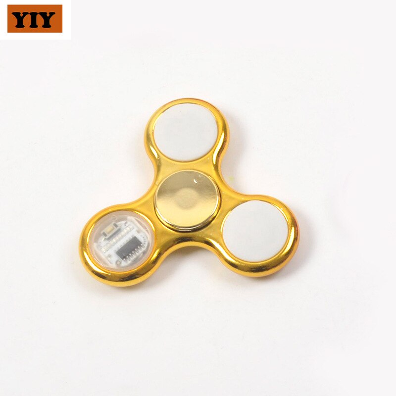 6 farger led lys selvlysende fidget spinner skifter hånd spinner golw in the dark stressavlastningsleker for barn