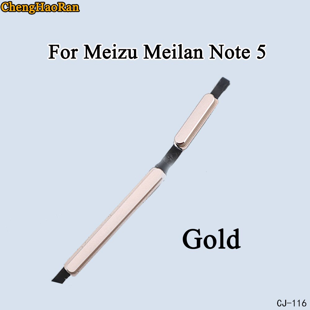 ChengHaoRan 1 piezas lado botón llave reemplazo de repuestos para Maizu Meilan Note 3 5 6: Note 5-Gold