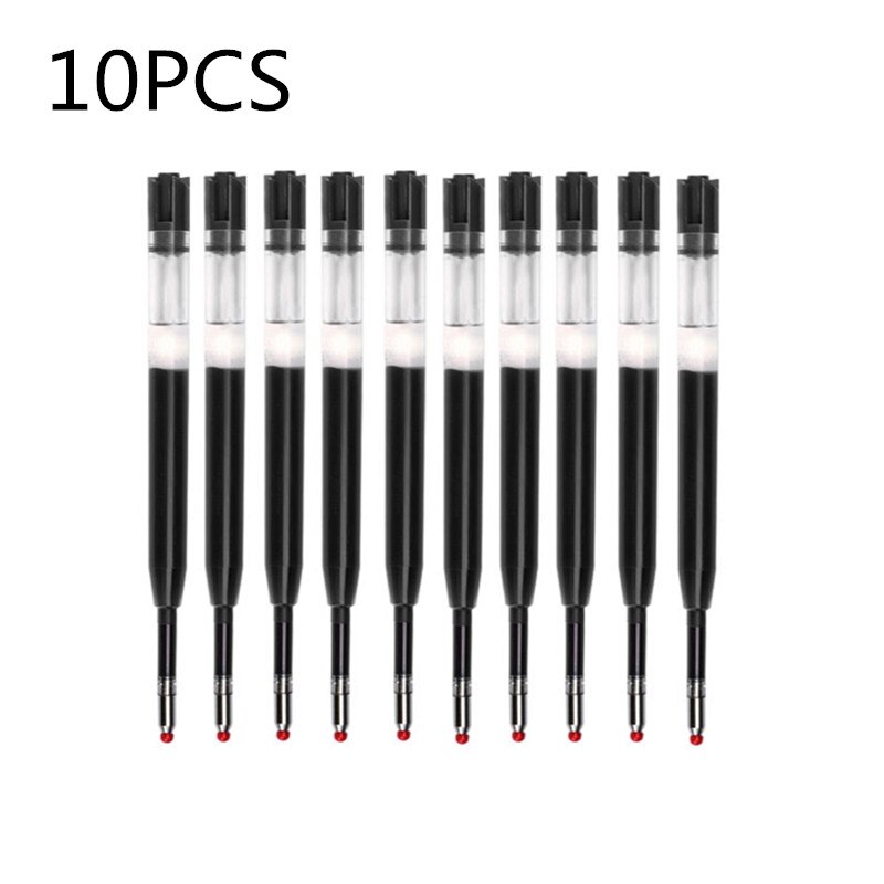 G2 red blue black water based signature refill 0.5mm rotating metal pen to replace carbon refill and press the neutral core: 10PCS Black