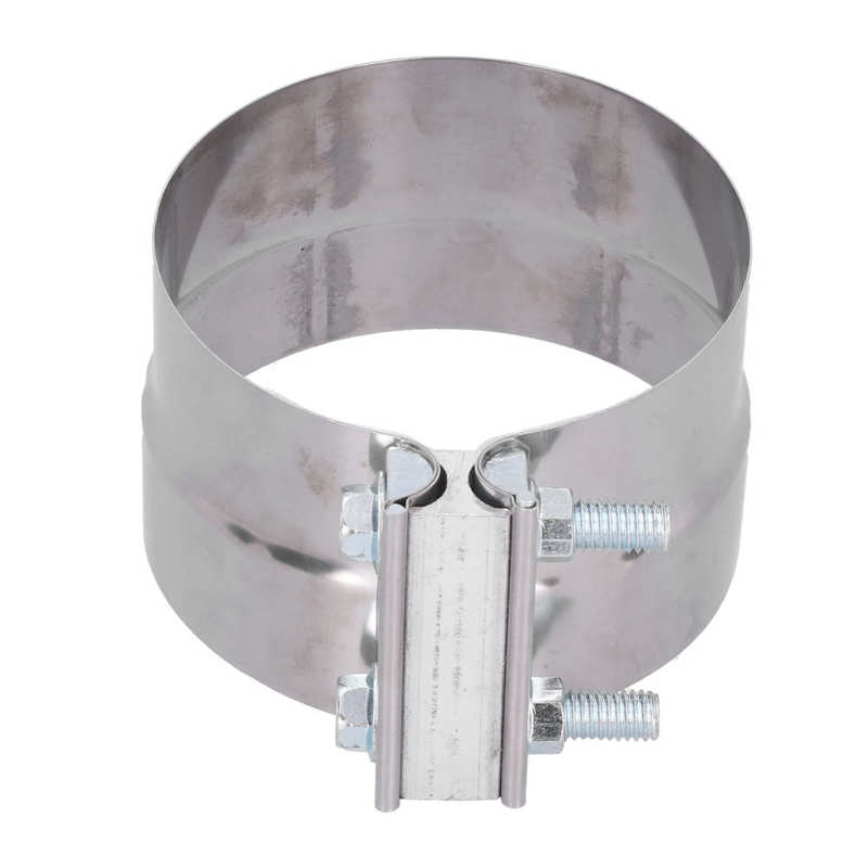 5in Stainless Steel Exhaust Pipe Coupler Band Clamp Lap Joint Connector for Muffler Downpipe Header Manifold