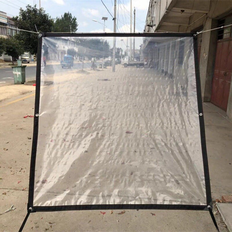 2X2M 2X3M 2X4M 2X5M 2X6M 3X3M 3X4M Transparante Regendicht Schaduwdoek Dekzeil Lichtgewicht Waterdichte Tarp Cover Tent Onderdak