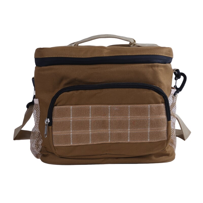 Thermal Bag Leakproof Beer Bottle Cooler Bag Large Insulated Fridge Portable Picnic Food Bag: Sand color