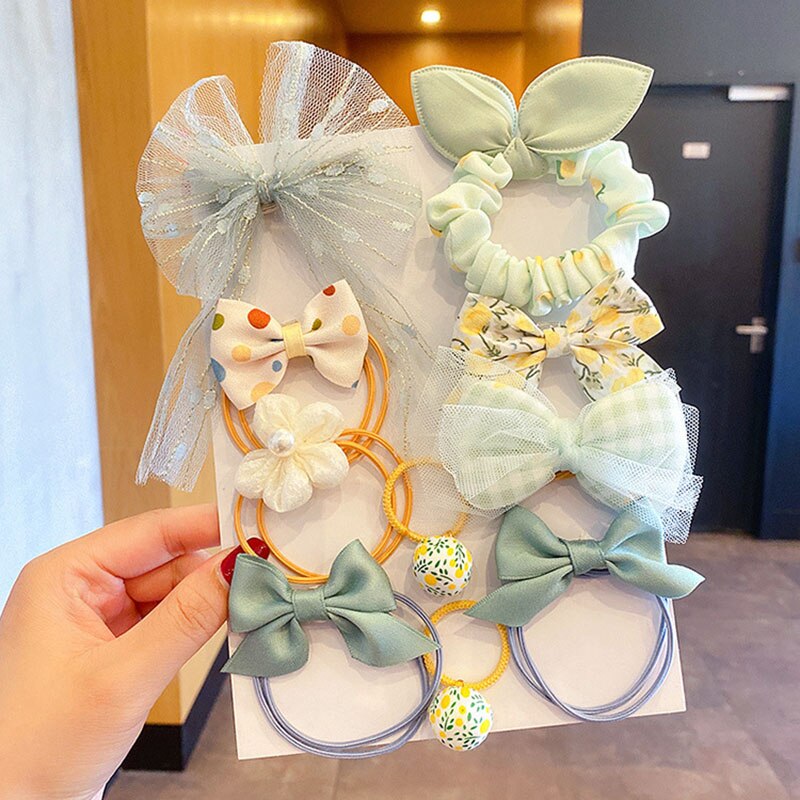 Cintas para el pelo con lazo para niña, accesorios para el cabello para bebé, 10 unids/set por juego: 1