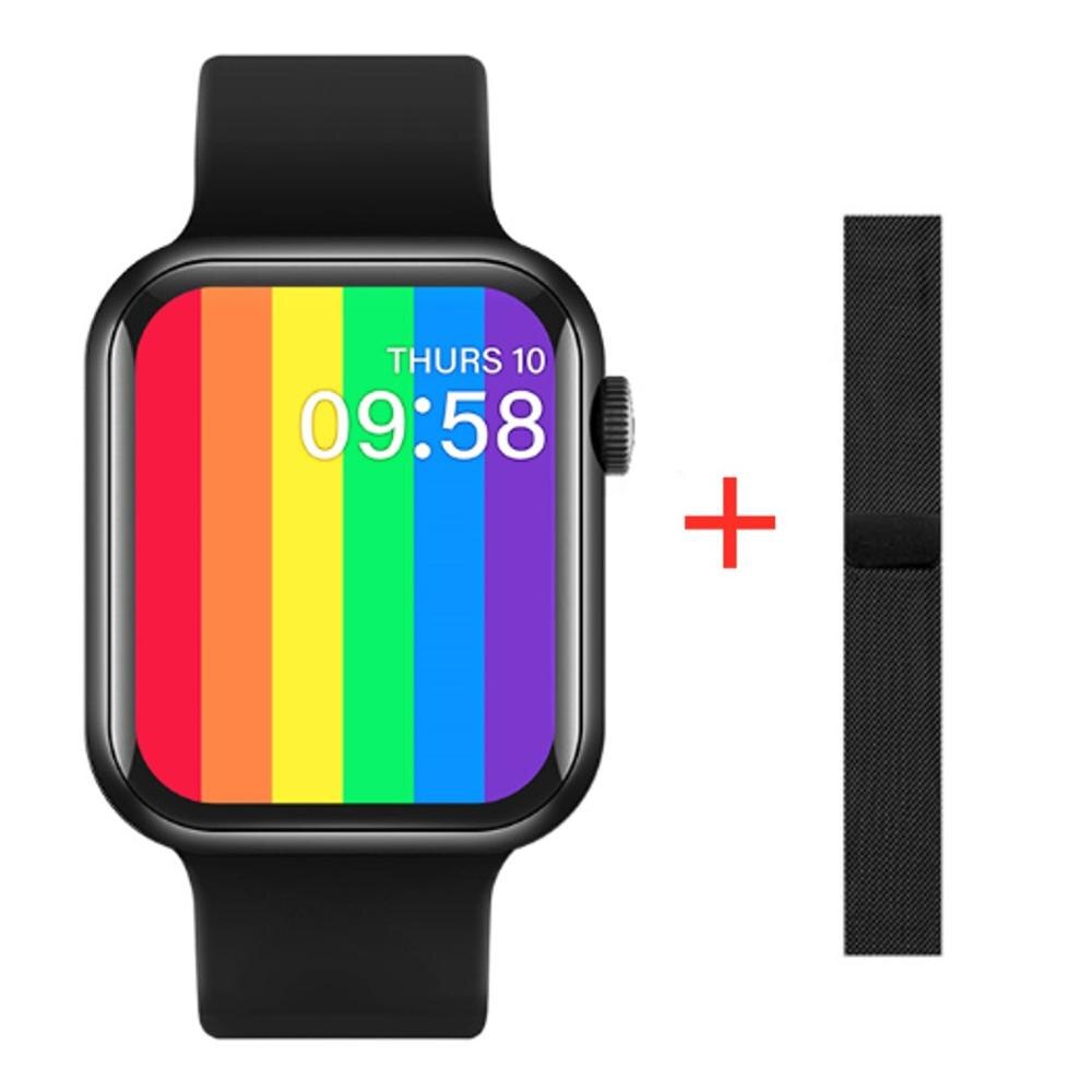 neueste T500 Plus Smart Uhr Herz Rate Monitor Smartwatch Frauen Männer Smart Uhren Stunden für IOS Android Telefon PK w34 T600: black watch set