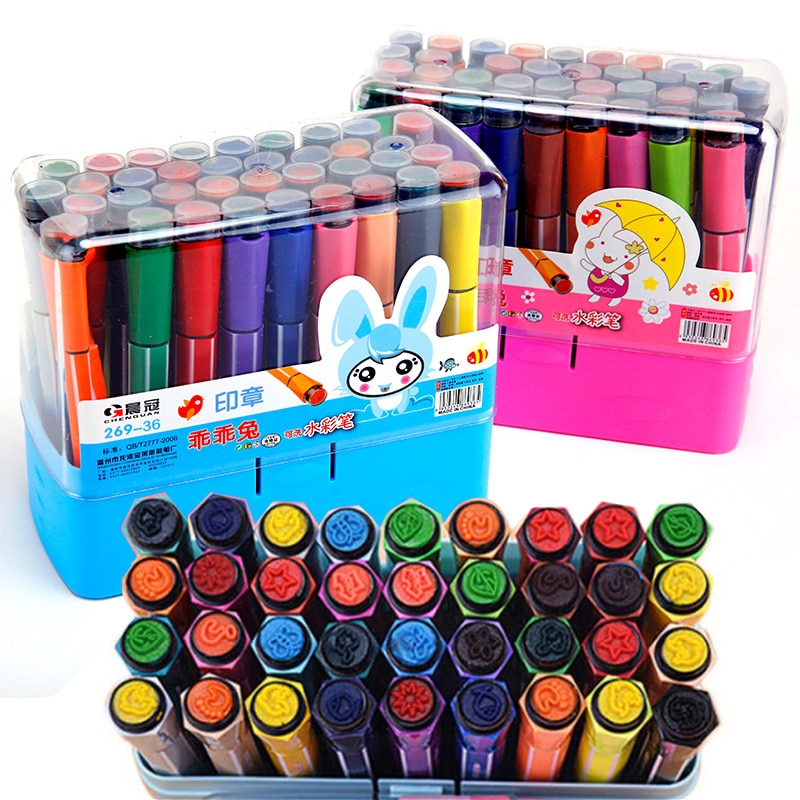 36 Colors Acrylic Paint Marker pen for Ceramic Rock Glass Porcelain Mug Wood Fabric Canvas Painting