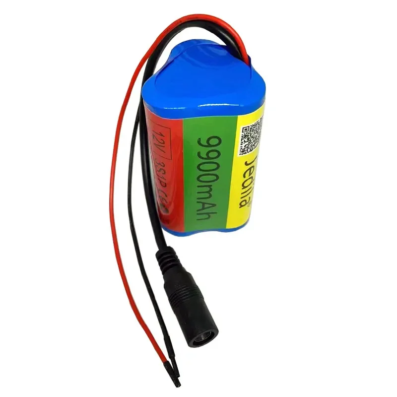 12V 9900mAh 3S1P lithium battery 18650 Lithium battery pack protects the rechargeable board. 12.6V1A charger.