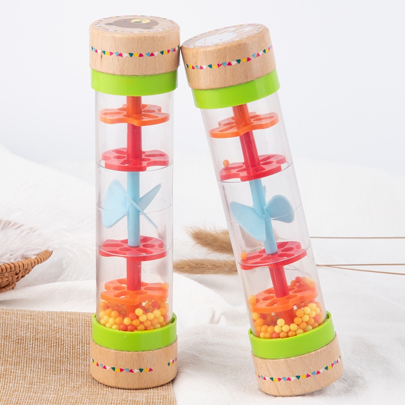 Mini Rainstick Rainmaker for Babies Early Education Rattle Tube Rain Stick Shaker Music Sensory Auditory Instrument Toy