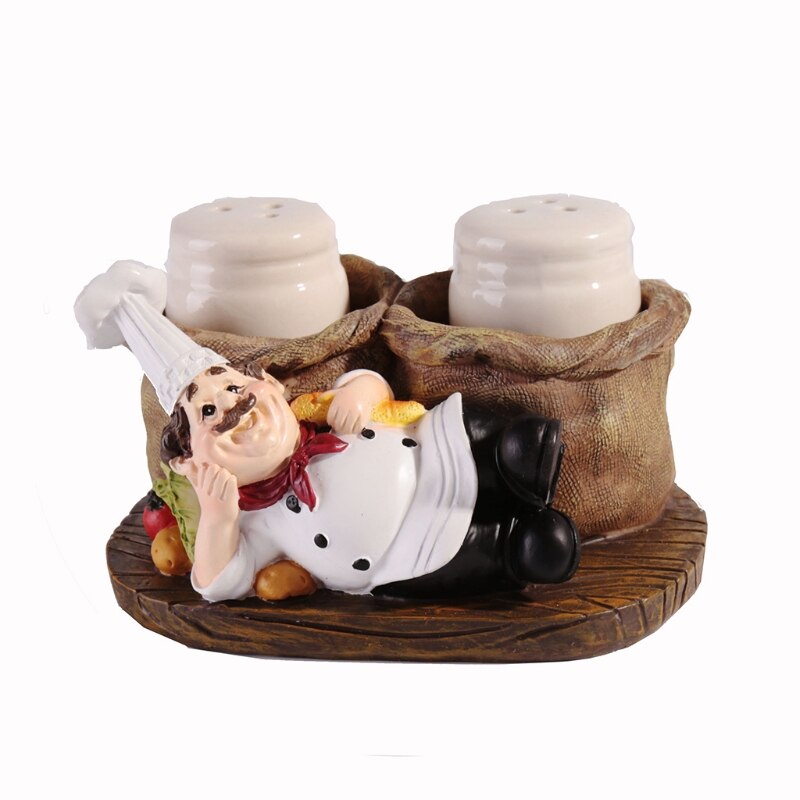 Pepper Ornament Bottle - Chef Statua Sale Pepe Bottle Holder Mestieri della resina ornamenti decorativi Cucina Home Decor (Taglia : B
