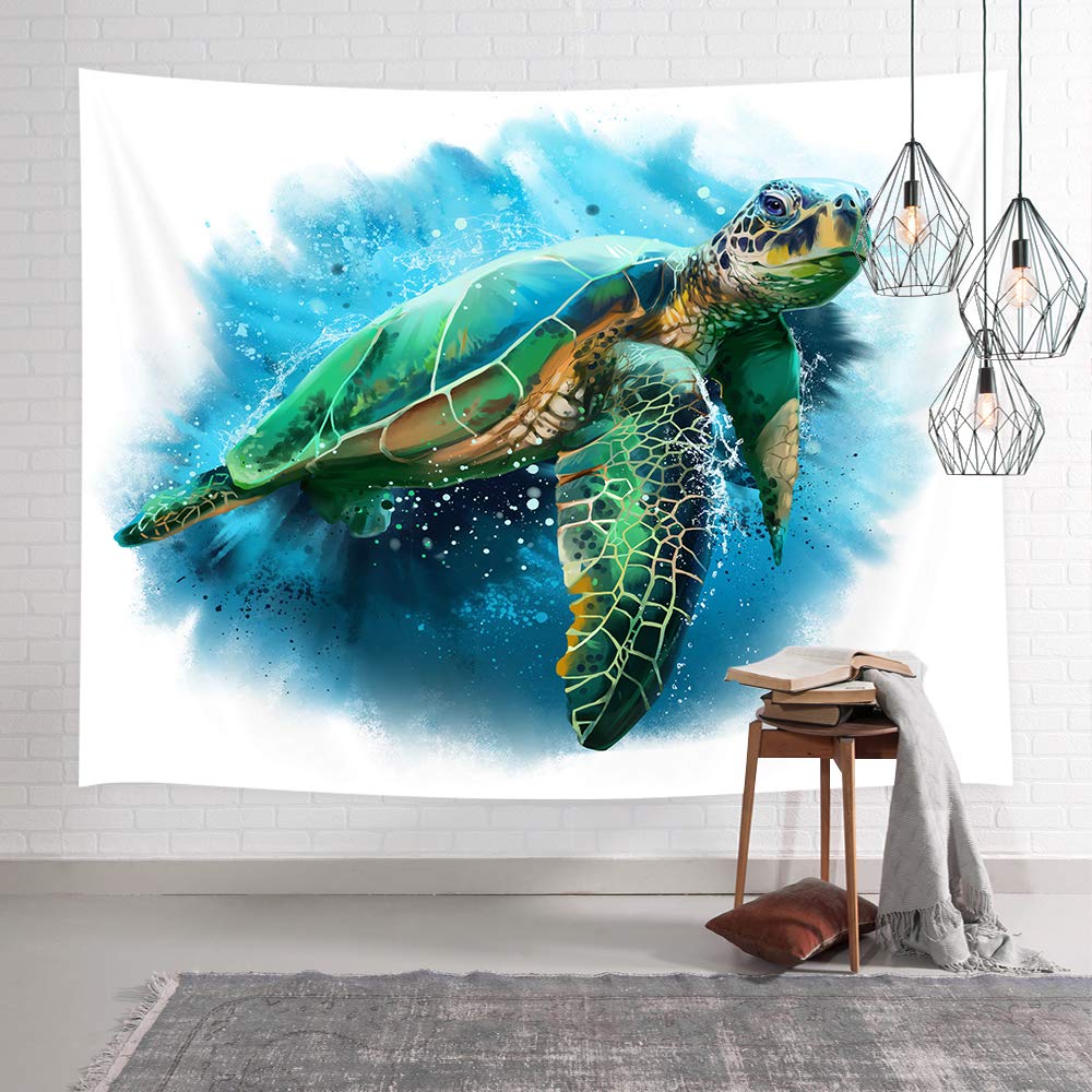 Schilderen Sea Turtle Tapestry Oceaan Dieren In Onderwater Wereld Muur Opknoping