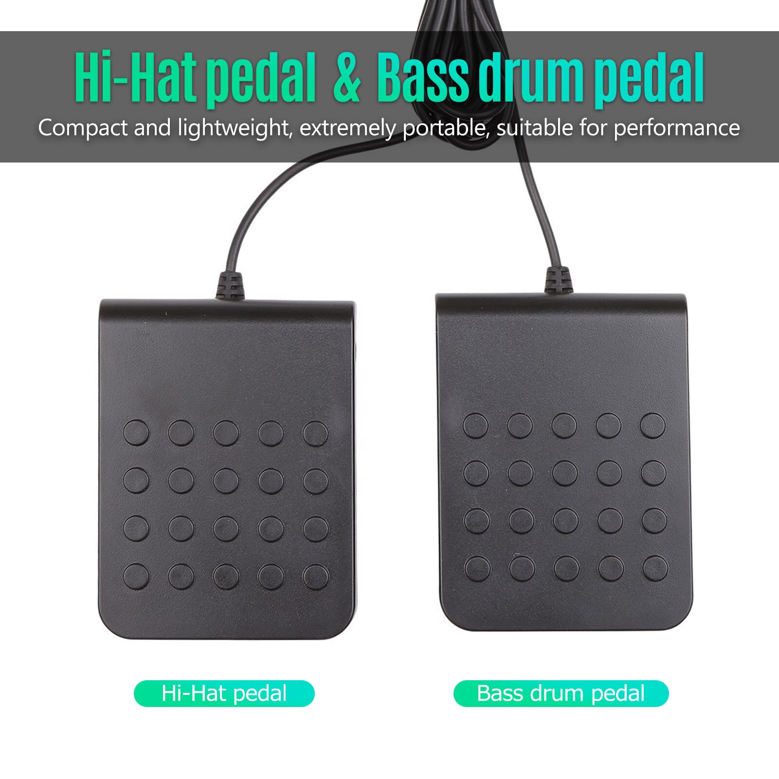 Kit de batterie pliable Portable en Silicone, ensembles électroniques pliants avec 9 tampons Durm, baguettes, pédales de pied pour débutant