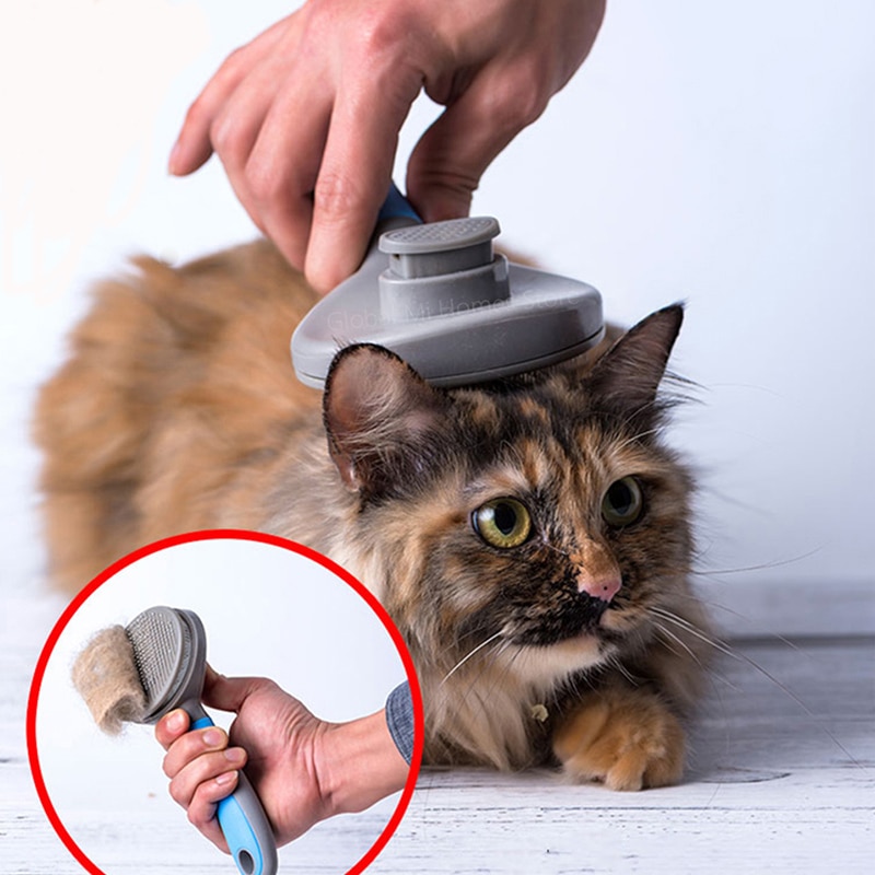 Tflag innovate børste kattehårfjerning børste combpet grooming tools hårfældning trimmer kam til katte