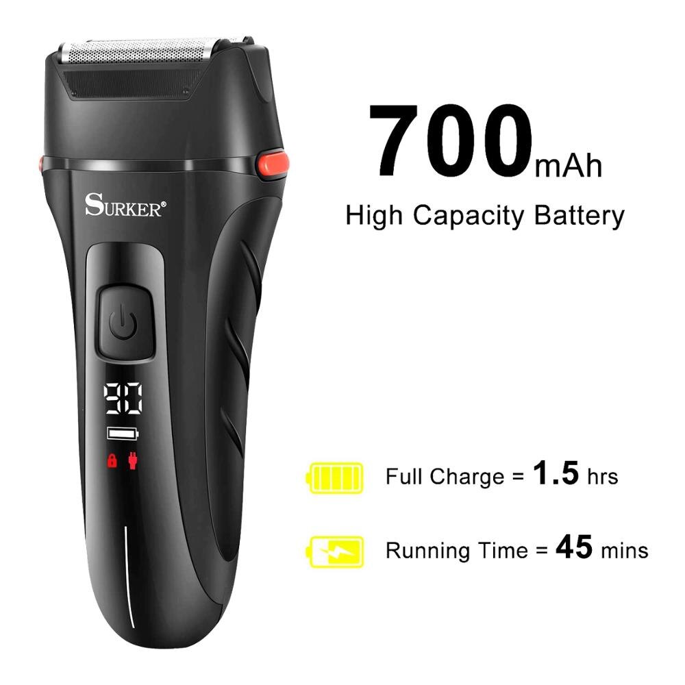 wet dry digital display rechargeable electric shaver facial electric razor for men stubble beard shaving machine rechargeable